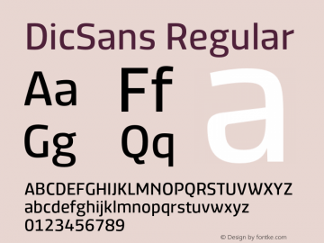 DicSans Version 5.000;PS 4.0;hotconv 1.0.86;makeotf.lib2.5.63406 Font Sample