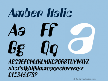 Amber-Italic Version 1.000图片样张
