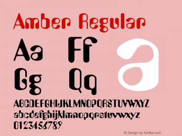 Amber Version 1.000 Font Sample