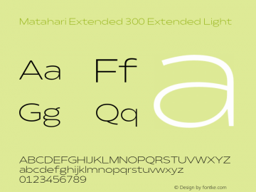 MatahariExtended-300ExtLight Version 1.000;YWFTv17图片样张