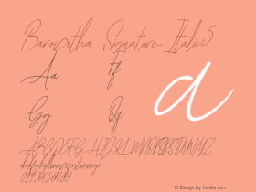 Baropetha Signature_Italic5 Version 1.00;February 15, 2019;FontCreator 11.5.0.2430 64-bit Font Sample