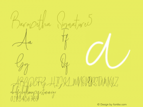 Baropetha Signature5 Version 1.00;February 11, 2019;FontCreator 11.5.0.2430 64-bit Font Sample