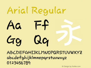 Arial Version 3.00 Font Sample