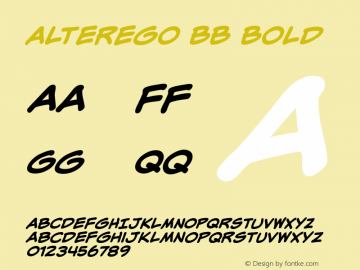 AlterEgoBB-Bold Version 1.000 2006 initial release图片样张