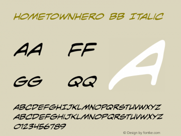 HometownHeroBB-Italic Version 1.000图片样张