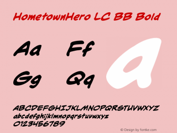 HometownHeroLCBB-Bold Version 1.000 Font Sample