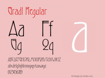 Gradl Regular Version 1.10 Font Sample