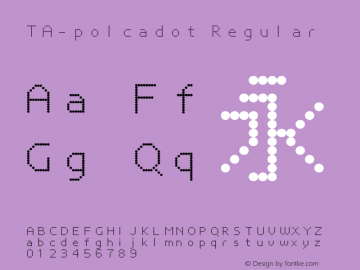 TA-polcadot Version 3.00 Font Sample