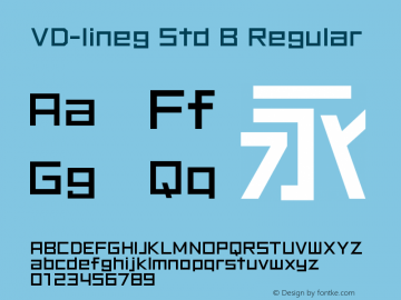 VD-lineg Std B Version 1.00 August 14, 2010, initial release Font Sample