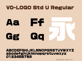 VD-LOGO Std U Version 1.00 August 15, 2010, initial release Font Sample