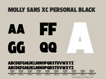 MollySansXCPERSONAL-Black 1.000 Font Sample