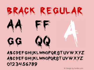 Brack  Font Sample