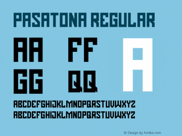 Pasatona  Font Sample