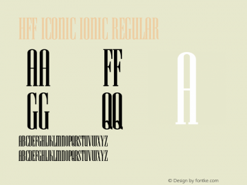 HFF Iconic Ionic 2.019 | Free for personal, private and non-commercial use | fontfun@gmail.com Font Sample