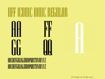 HFF Iconic Ionic 2.019 | Free for personal, private and non-commercial use | fontfun@gmail.com图片样张