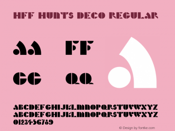 HFF Hunts Deco 2.019 | Free for personal, private and non-commercial use | fontfun@gmail.com图片样张