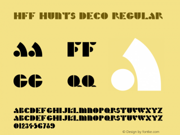 HFF Hunts Deco 2.019 | Free for personal, private and non-commercial use | fontfun@gmail.com图片样张