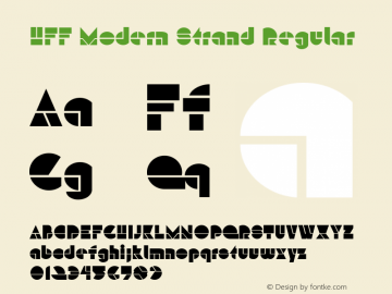 HFF Modern Strand 2.019 | Free for personal, private and non-commercial use | fontfun@gmail.com Font Sample