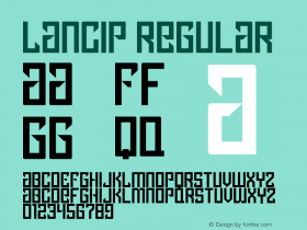 Lancip Regular Version 1.0 Font Sample