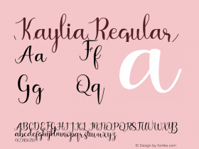 Kaylia Version 1.00;February 17, 2019;FontCreator 11.5.0.2430 64-bit图片样张