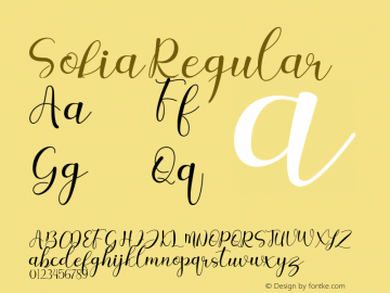 Sofia Version 1.00;February 17, 2019;FontCreator 11.5.0.2430 64-bit Font Sample