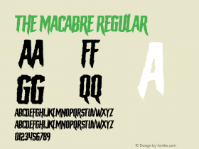The Macabre Version 1.00;February 18, 2019;FontCreator 11.5.0.2430 64-bit Font Sample