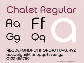 Chalet Regular Version 1.000;PS 001.000;hotconv 1.0.38 Font Sample