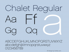 Chalet Regular Version 1.000;PS 001.000;hotconv 1.0.38 Font Sample