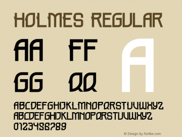 HOLMES Version 1.00;February 6, 2019;FontCreator 11.5.0.2430 64-bit Font Sample