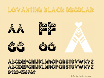 Lovantine Black Version 1.00;February 20, 2019;FontCreator 11.5.0.2427 64-bit Font Sample