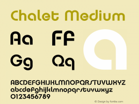 Chalet Medium Version 001.000 Font Sample