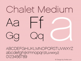 Chalet Medium Version 001.000 Font Sample