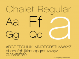 Chalet Regular OTF 1.000;PS 001.000;Core 1.0.29 Font Sample