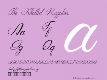 The_Khallid Version 001.000 Font Sample