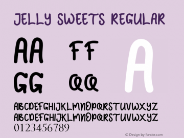 JELLYSWEETS Version 1.00;February 13, 2019;FontCreator 11.5.0.2430 64-bit图片样张