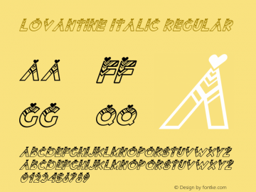 Lovantine italic Version 1.00;February 20, 2019;FontCreator 11.5.0.2427 64-bit Font Sample