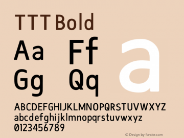 TTT-Bold Version 002.010 Font Sample