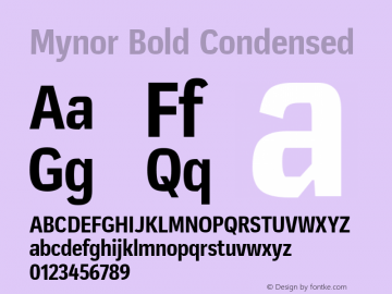 Mynor-BoldCondensed Version 001.000 January 2019;YWFTv17图片样张