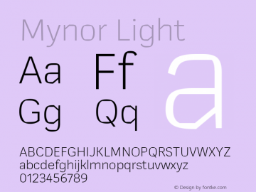Mynor-Light Version 001.000 January 2019;YWFTv17图片样张