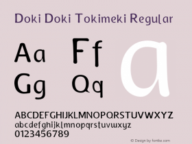 Doki Doki Tokimeki Version 1.00;January 31, 2019;FontCreator 11.5.0.2430 64-bit Font Sample