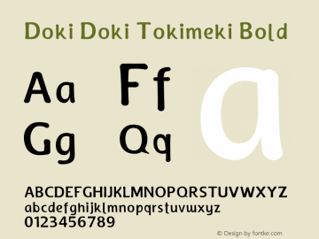 Doki Doki Tokimeki Bold Version 1.00;January 31, 2019;FontCreator 11.5.0.2430 64-bit Font Sample