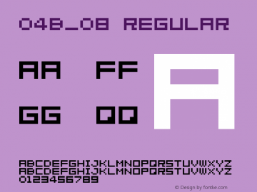 04b_08 Regular Macromedia Fon￿ographer 4.1J 99.12.8 Font Sample