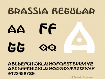 Brassia Regular Version 1.000 Font Sample