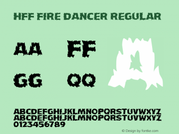 HFF Fire Dancer 2.019 | Free for personal, private and non-commercial use | fontfun@gmail.com图片样张