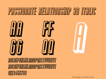 Passionate Relationship 3D Italic Version 1.000图片样张