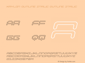 Kaylon Outline Italic Version 1.0; 2019图片样张