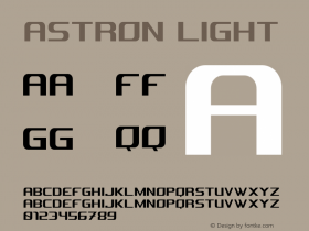 Astron Light Version 1.002;Fontself Maker 3.1.1 Font Sample