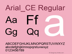 Arial_CE Regular MS core font:V2.00 Font Sample