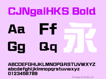 CJNgaiHKS Bold 图片样张