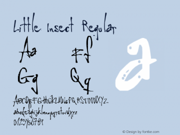 Little Insect Regular 2000; 1.0, initial release Font Sample